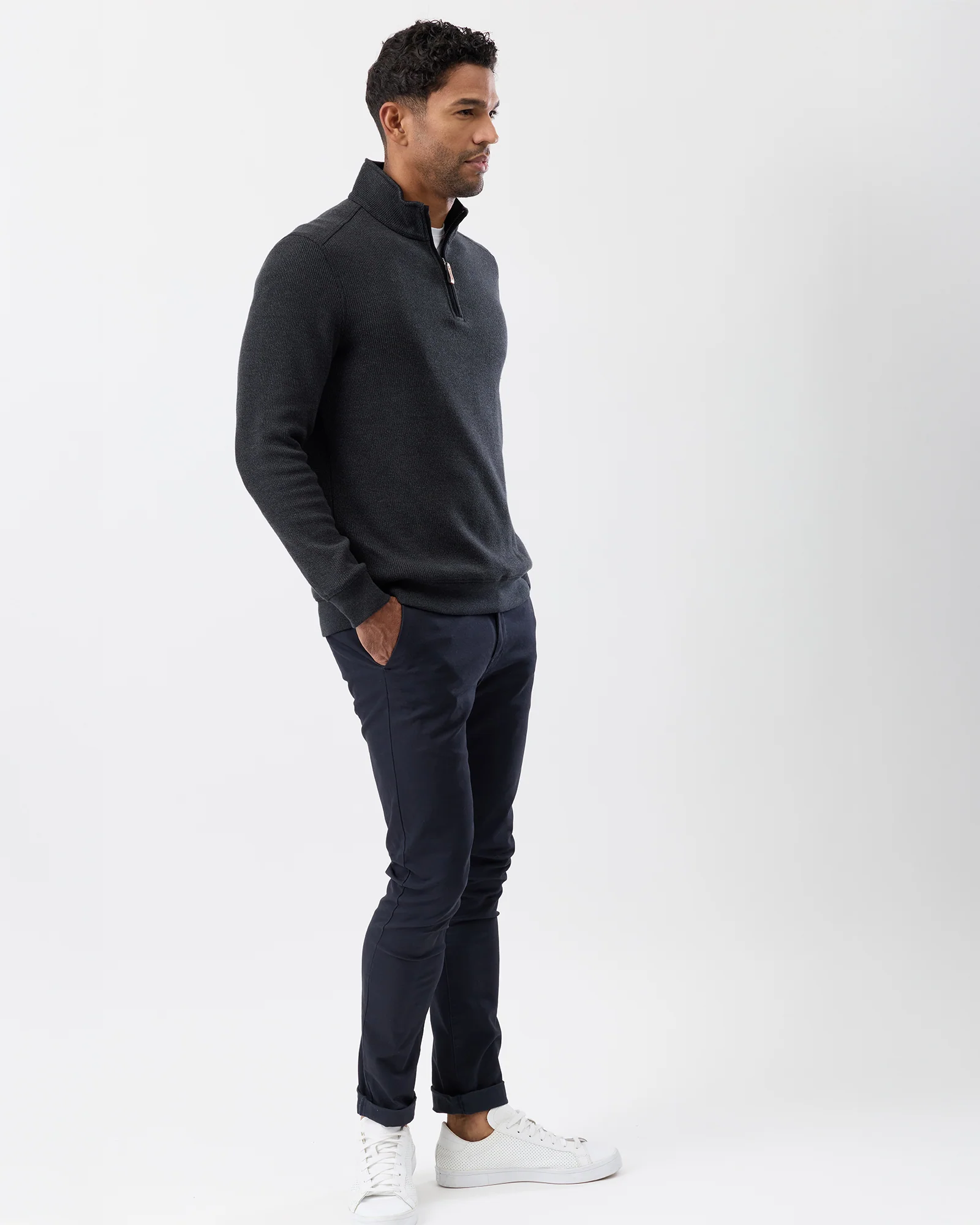 FRENCH RIB HALF ZIP - Image 5