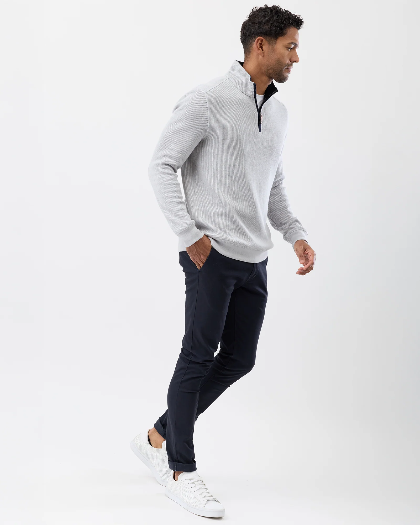 FRENCH RIB HALF ZIP - Image 5
