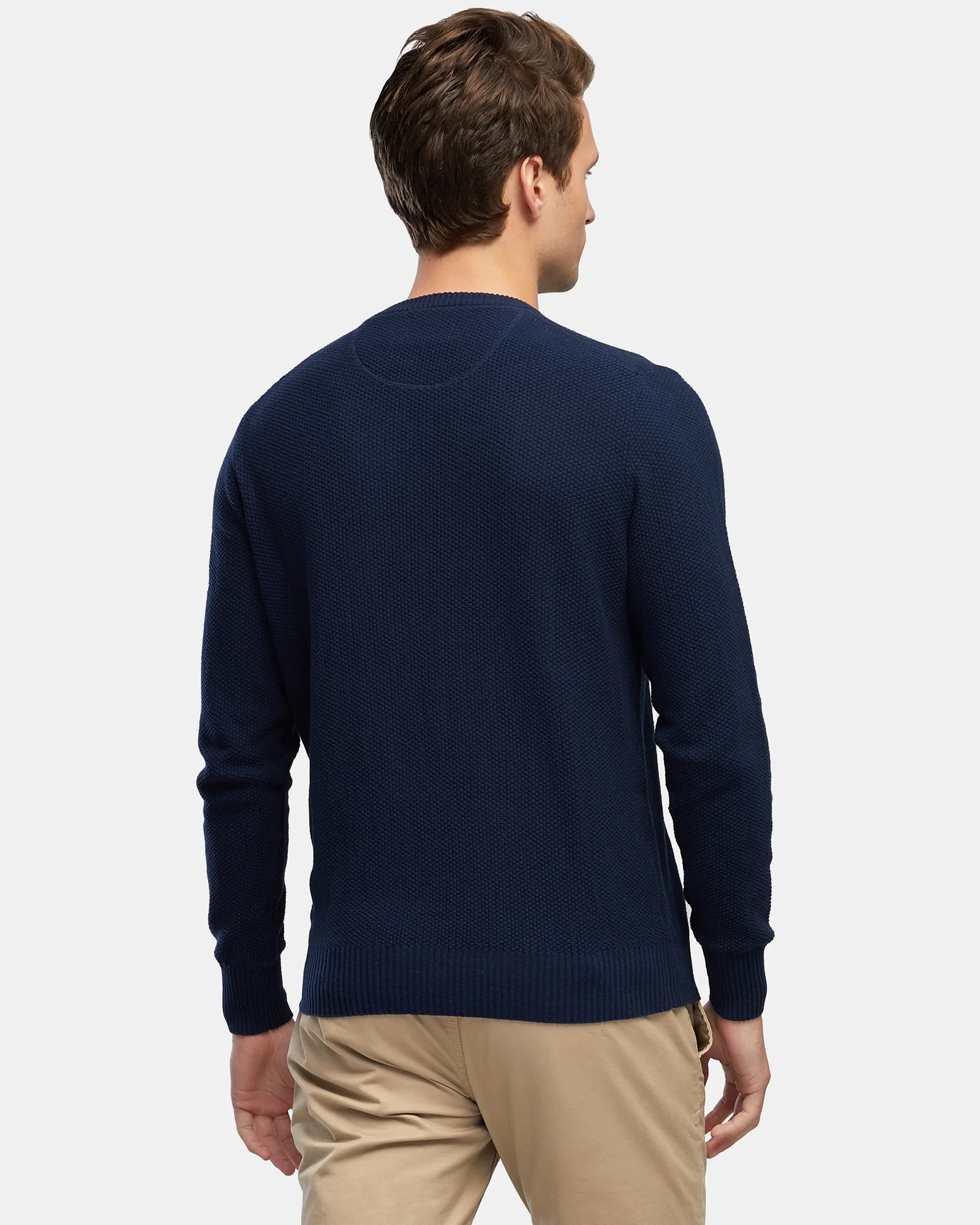 TEXTURED COTTON CREW KNIT - Image 4