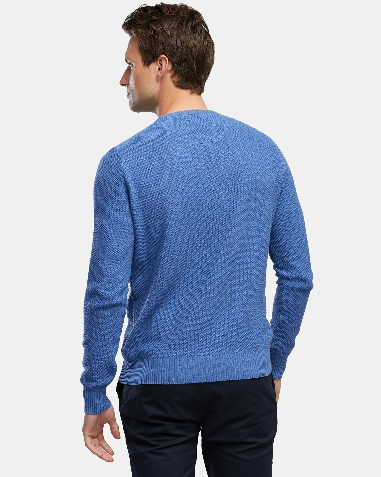 TEXTURED COTTON CREW KNIT - Image 4
